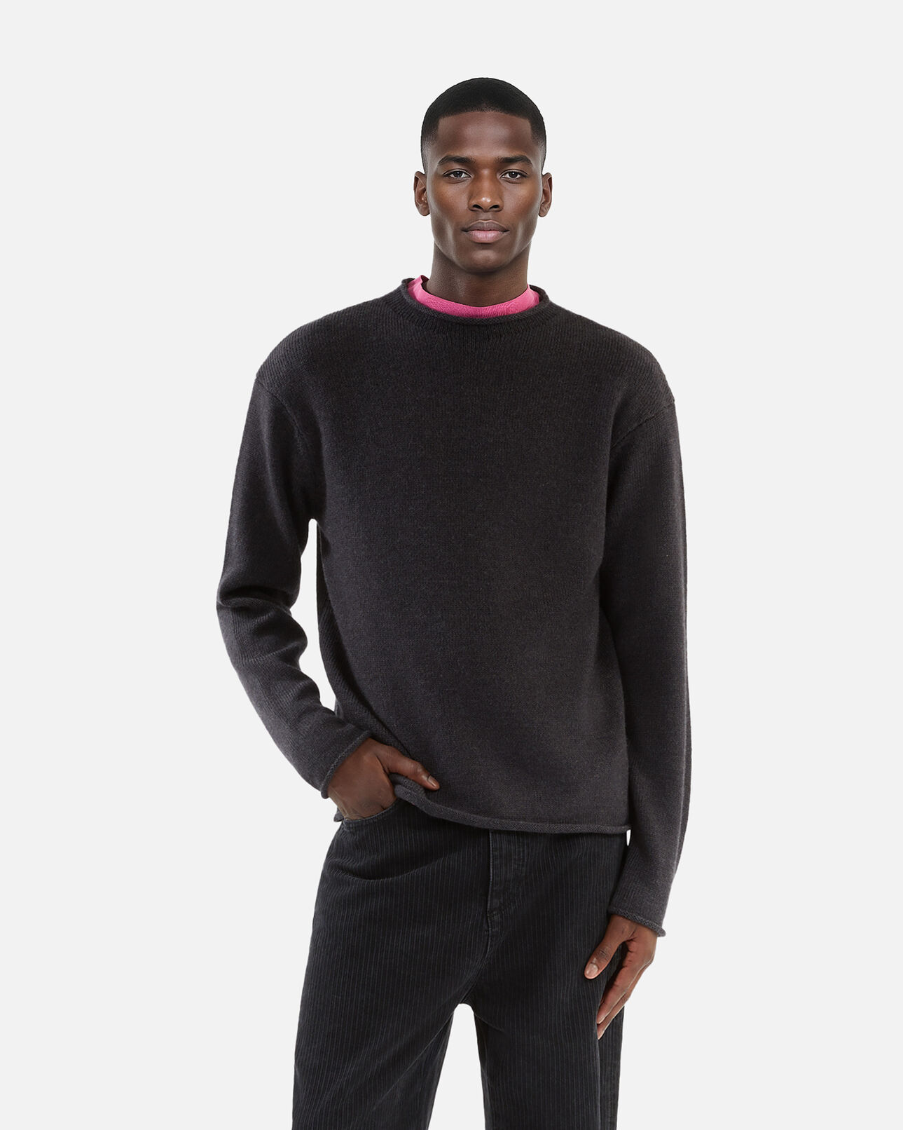 The Kooples HOMME MIDDLE GREY MEL pull en laine gris