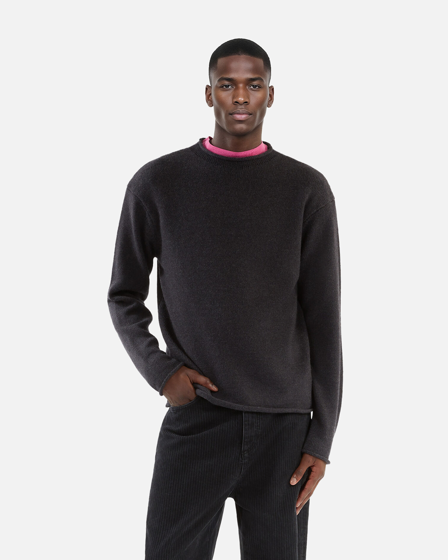 Pull en laine gris, MIDDLE GREY MEL, hi-res image number null