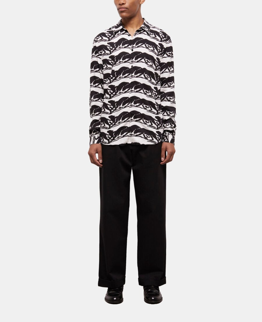 The Kooples H BLACK / WHITE printed shirt