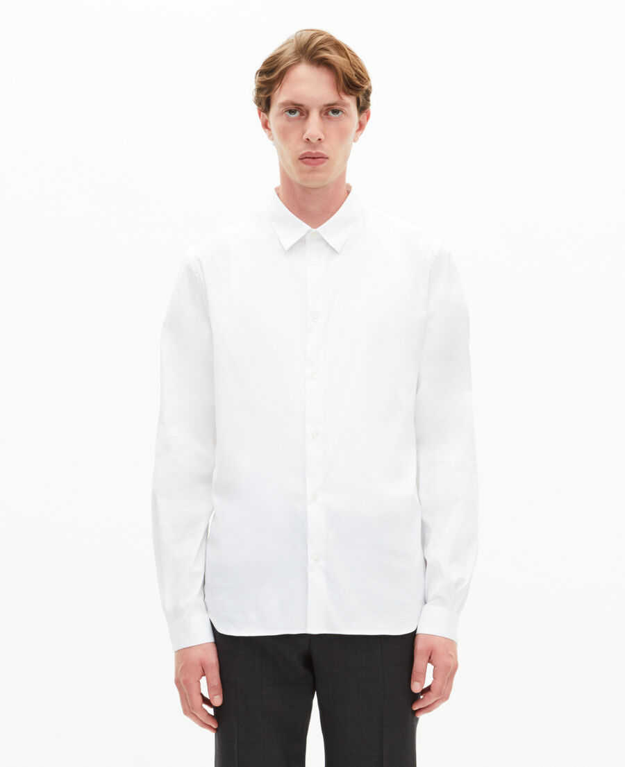 The Kooples MEN WHITE formal white poplin shirt