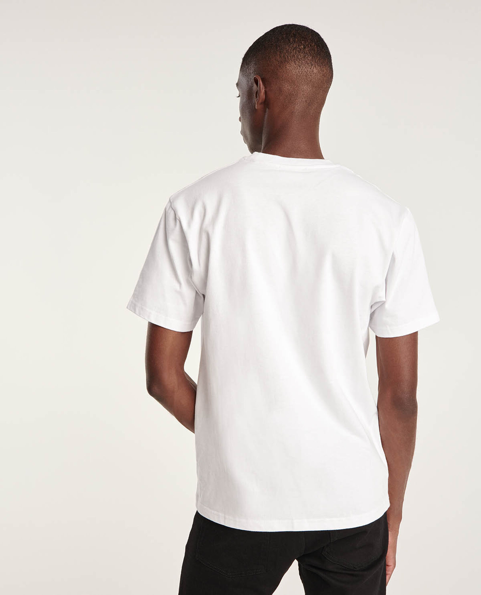 Weißes T-Shirt mit Logo an der Brust, WHITE, hi-res image number null