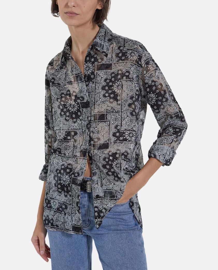 The Kooples FEMME BLACK chemise imprimé bandana