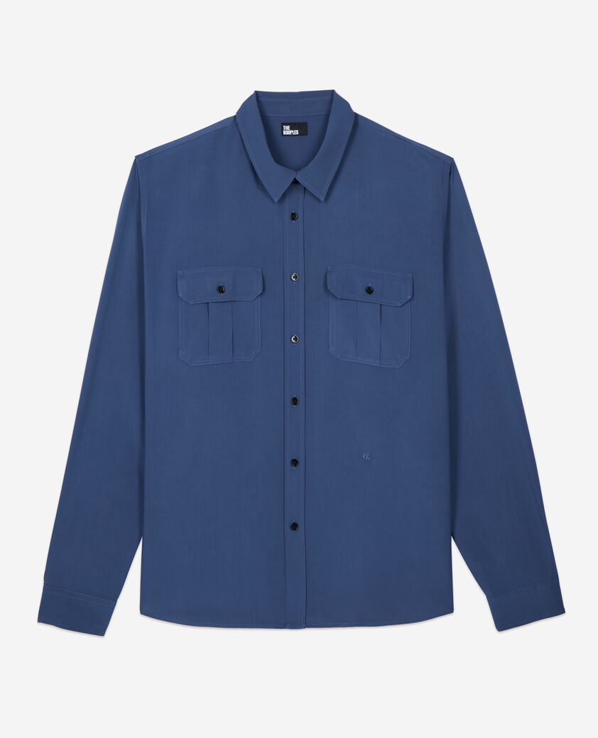 The Kooples HERREN MIDDLE NAVY königsblaues hemd