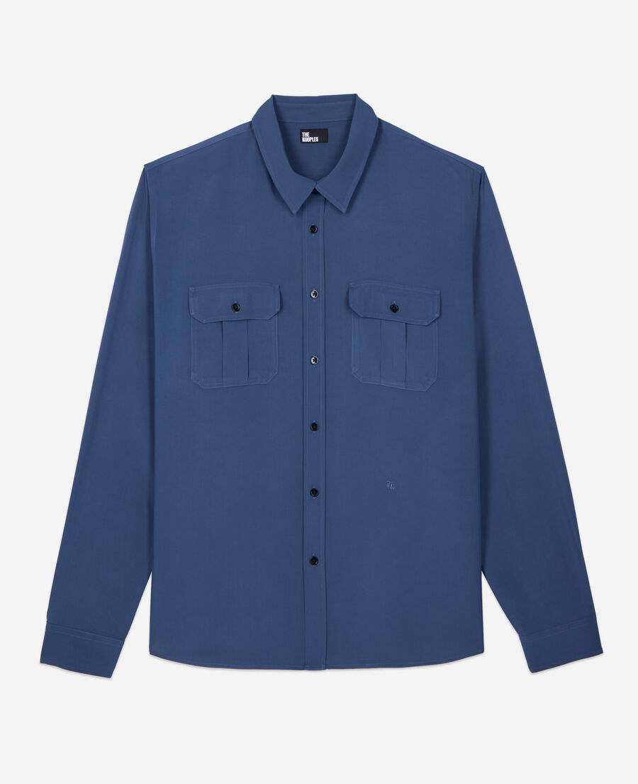 The Kooples HERREN MIDDLE NAVY königsblaues hemd