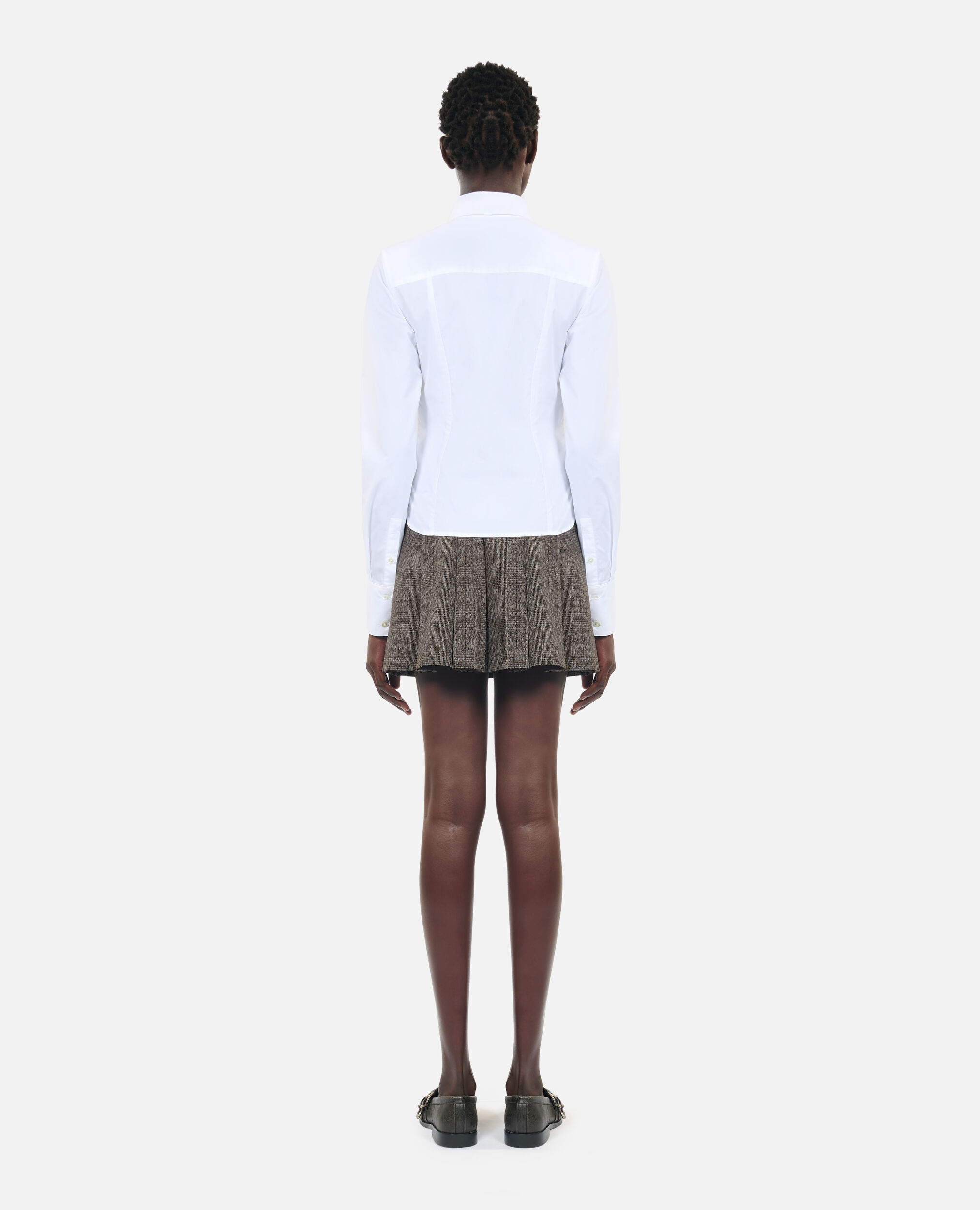White poplin shirt, WHITE, hi-res image number null