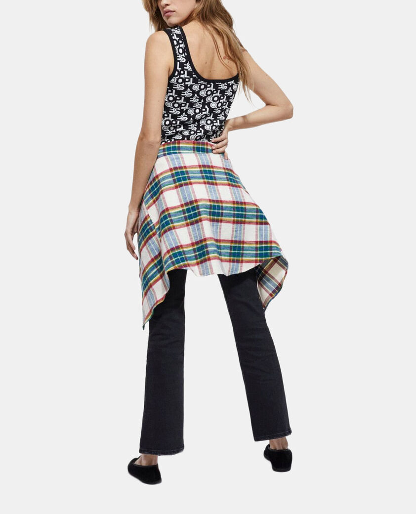 The Kooples FEMME BLACK WHITE top court logo the kooples