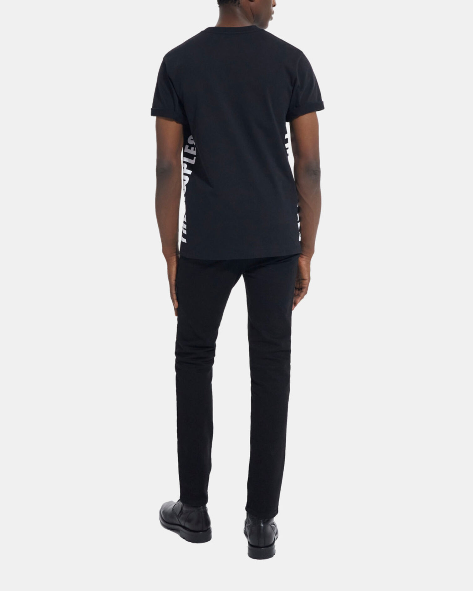 Black T-shirt with The Kooples logo, BLACK, hi-res image number null