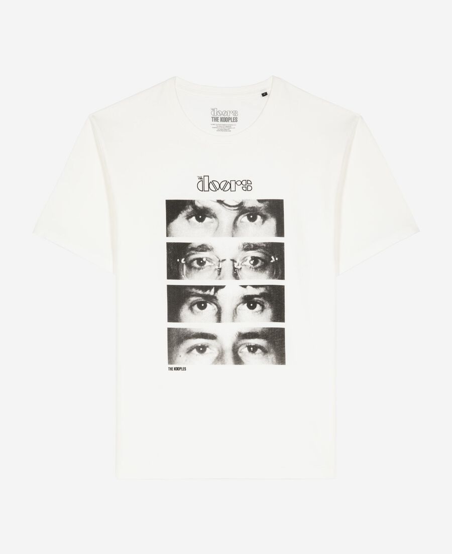 The Kooples MIXED ECRU mixed t-shirt the doors x the kooples ecru