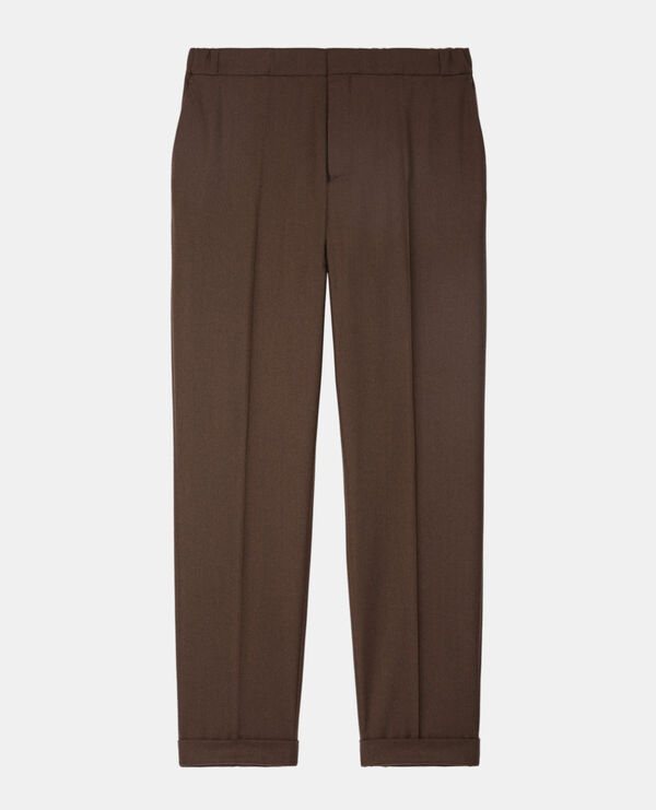 brown wool pants