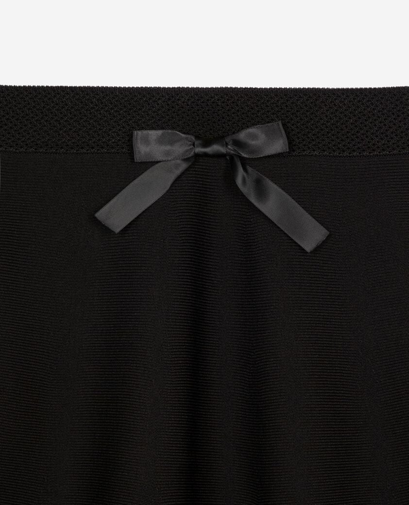 The Kooples DAMEN BLACK kurzer rock aus schwarzem strick
