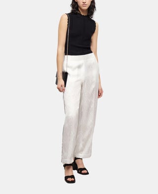 The Kooples MUJER WHITE pantalón pitón satén