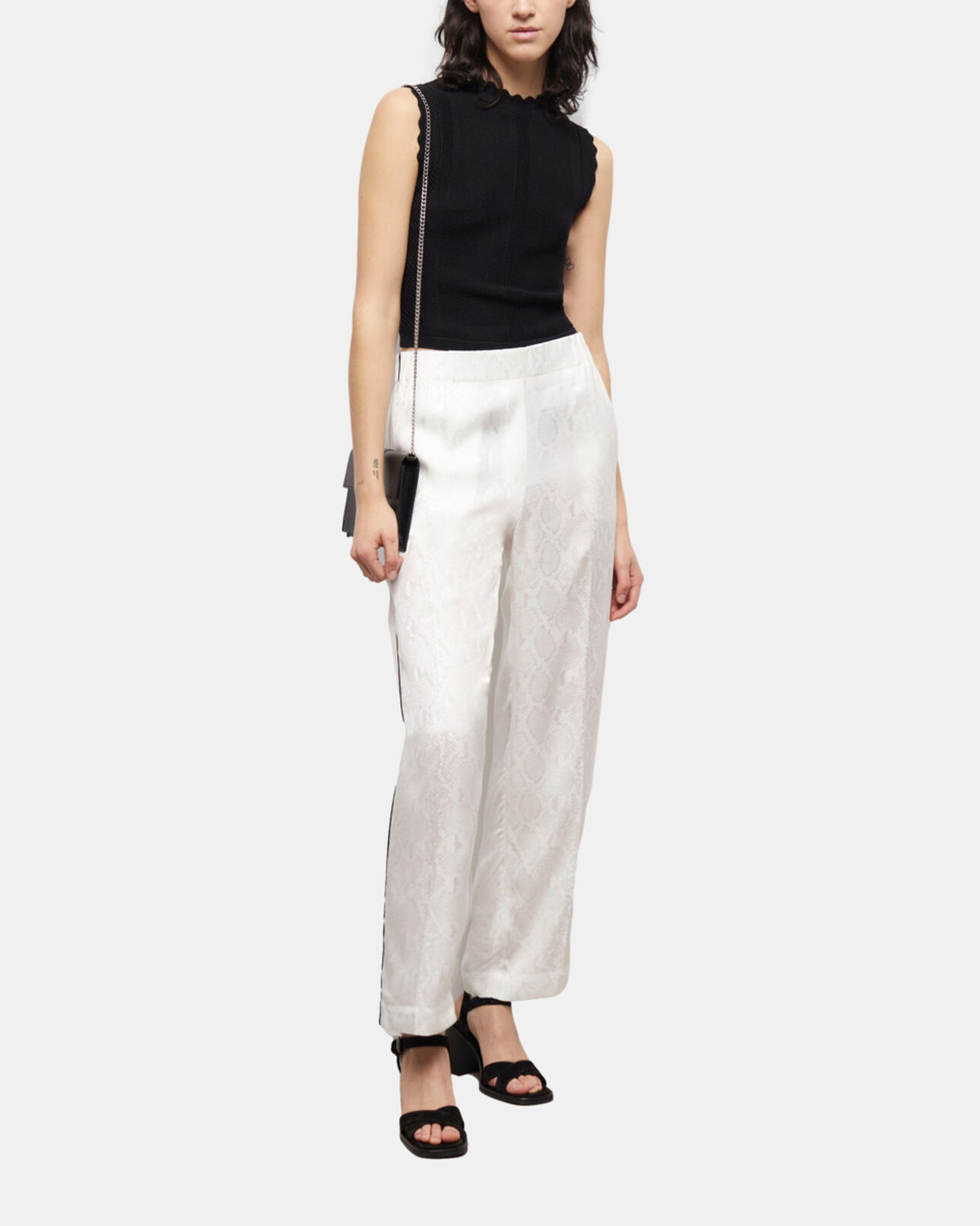 The Kooples FEMME WHITE pantalon effet python