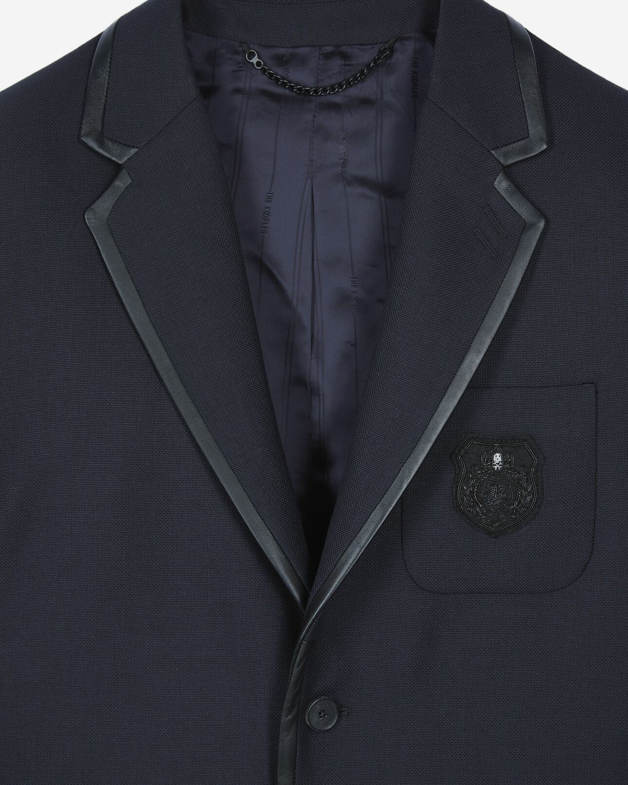 The Kooples HOMME DARK NAVY veste en laine mélangée bleu marine