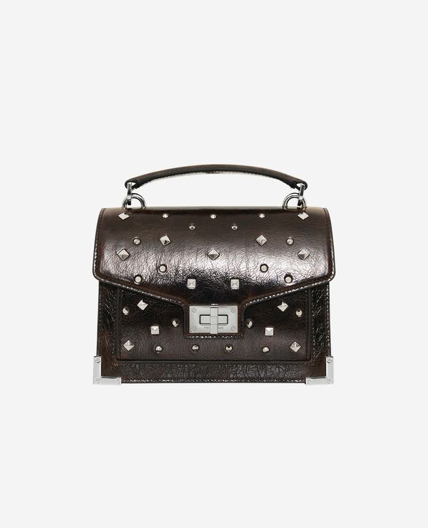 The Kooples MUJER BROWN bolso pequeño emily de piel agrietada marrón