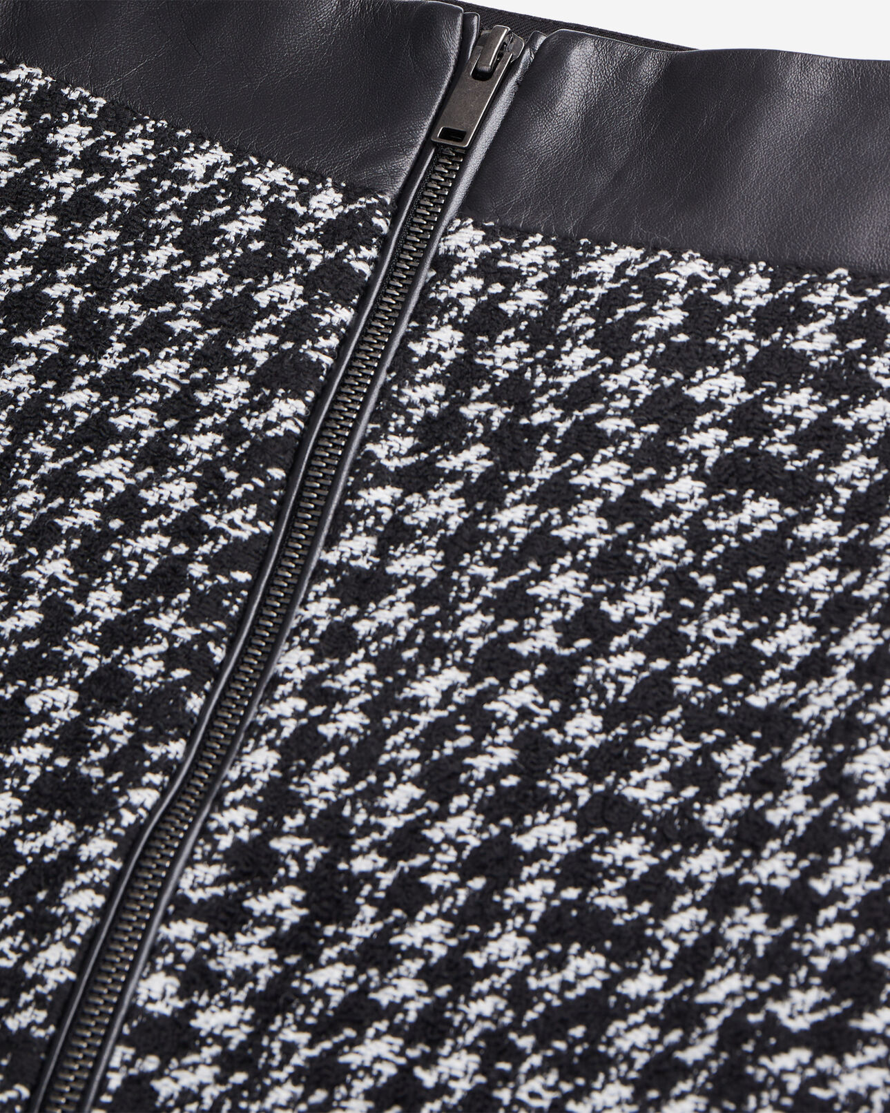 The Kooples MUJER BLACK WHITE falda corta negra tweed