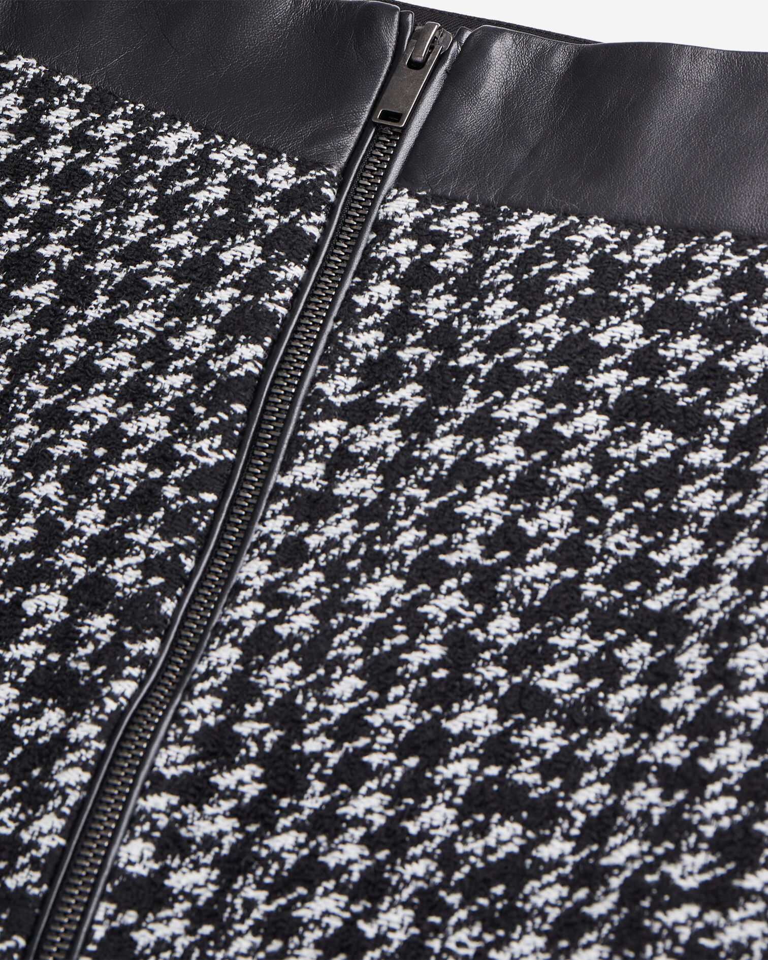 Falda corta negra tweed, BLACK WHITE, hi-res image number null