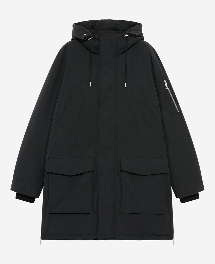 The Kooples HOMME STONE parka &agrave; traitement d&eacute;perlant grise