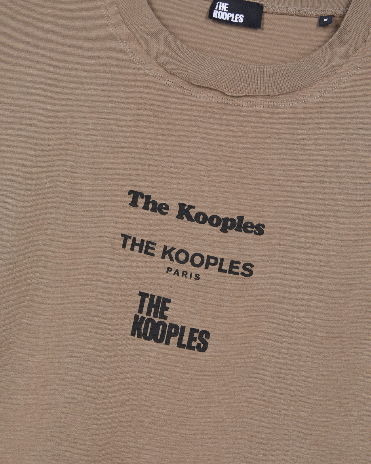 The Kooples HOMME BEIGE KAKI t-shirt manches longues kaki