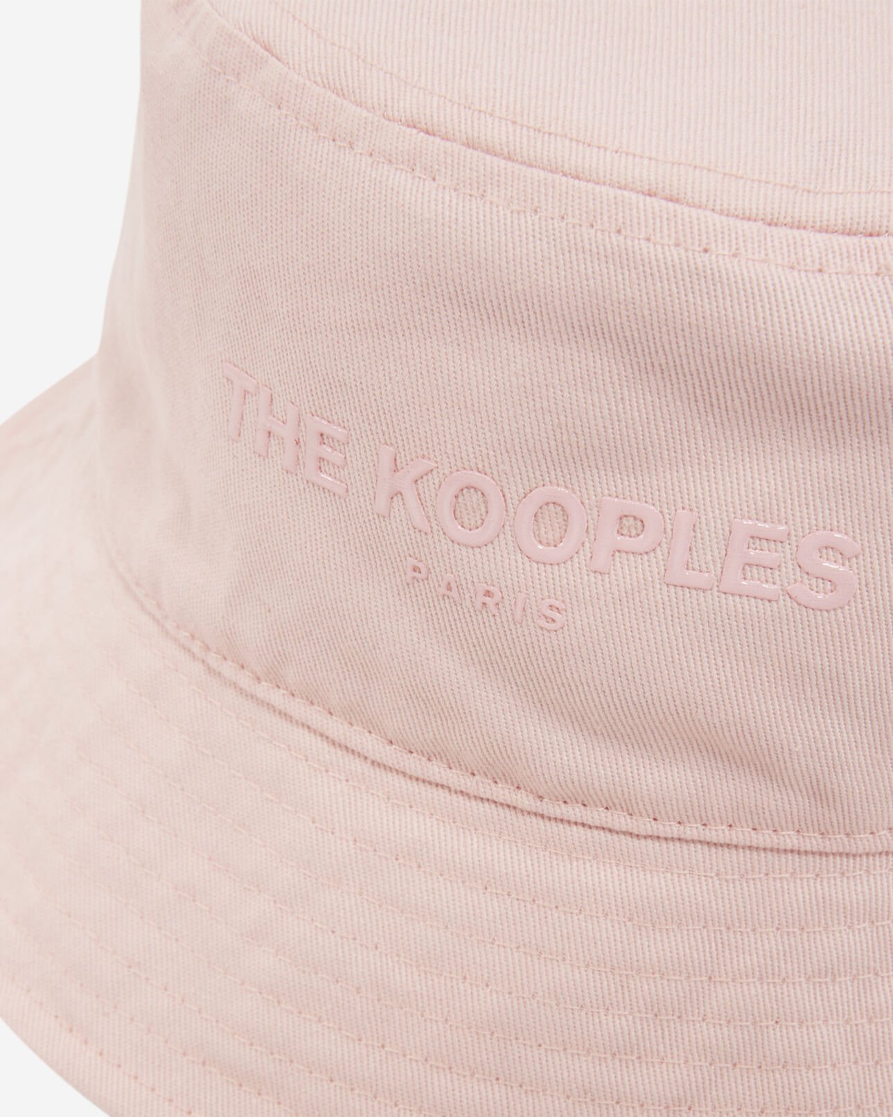 The Kooples MIXED LIGHT PINK pink bucket hat w/ checkerboard print inside