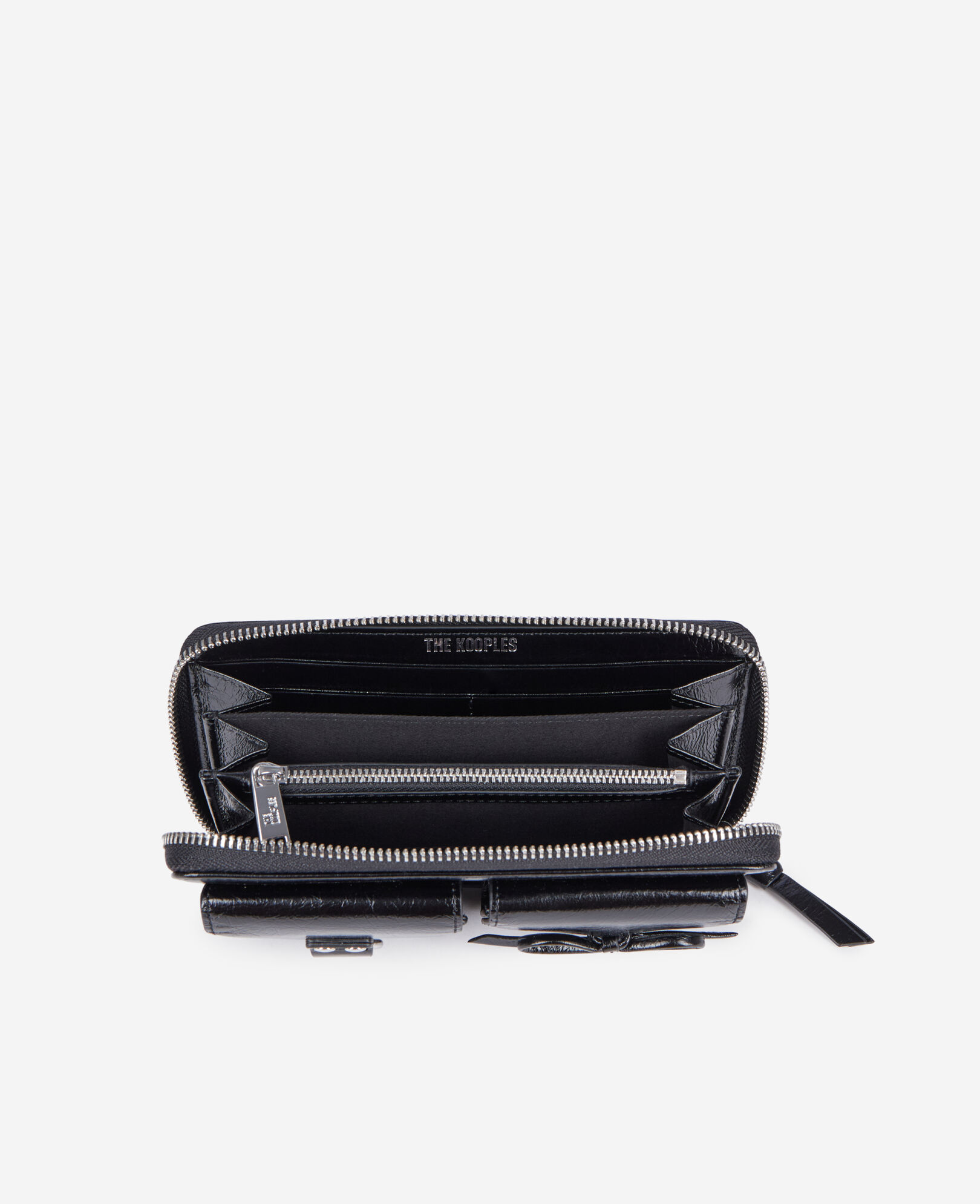 The Kooples FEMME BLACK portefeuille amelia en cuir noir