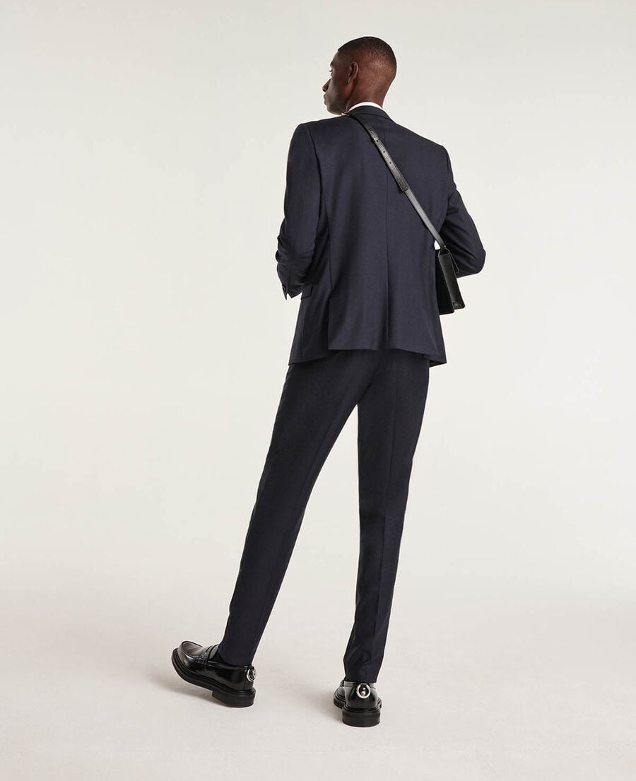 The Kooples MEN DARK NAVY navy wool button-down suit vest