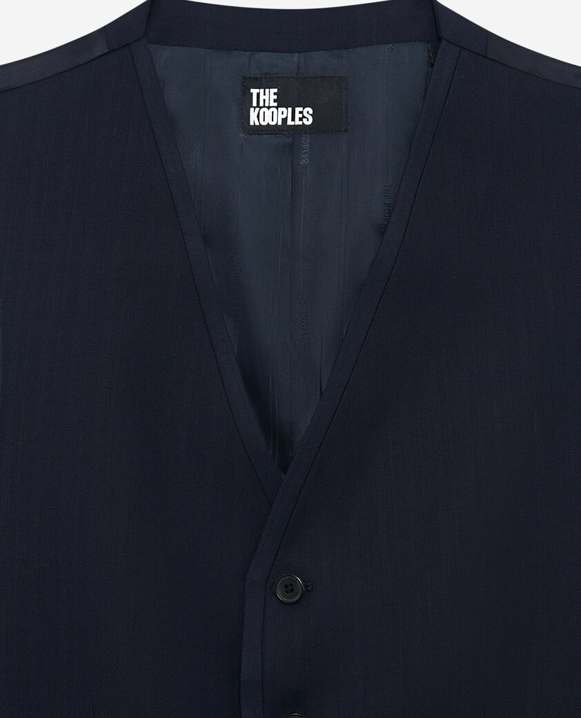 The Kooples H DARK NAVY navy blue wool suit vest