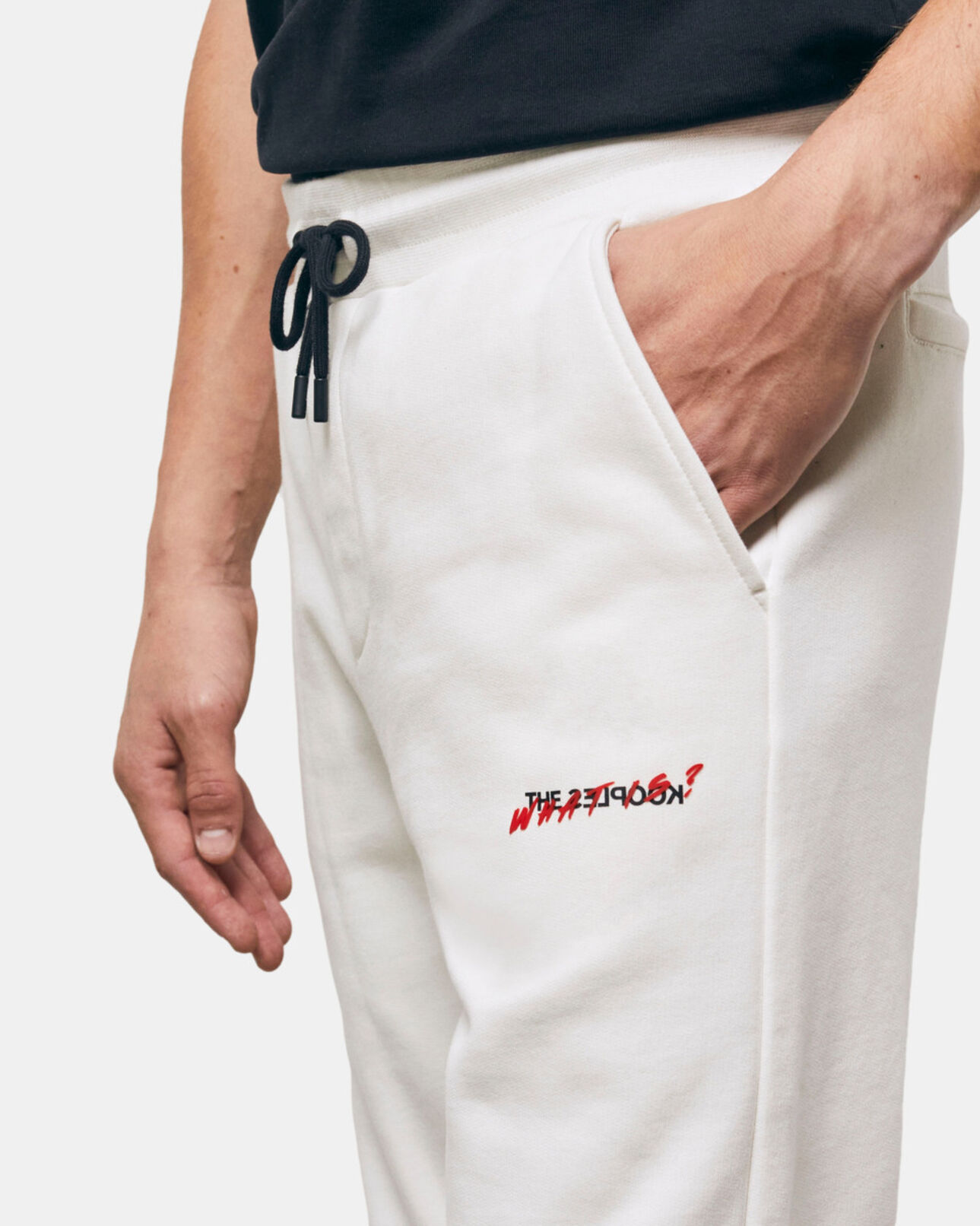The Kooples HOMME ECRU jogging écru imprimé what is