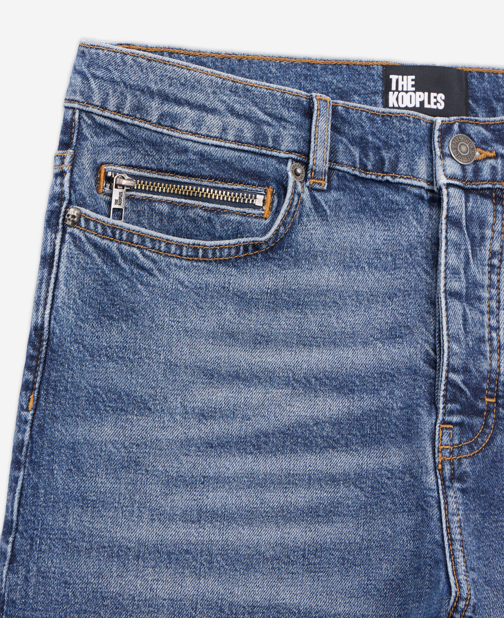 The Kooples MEN BLUE DENIM slim dark blue jeans