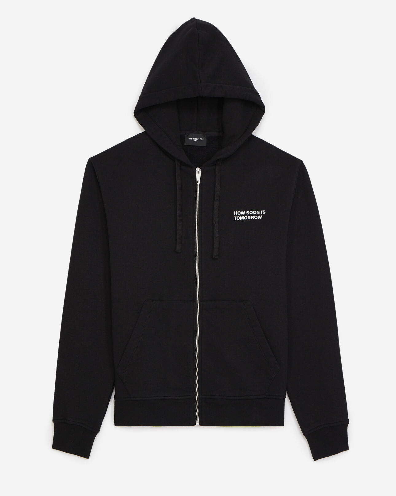 The Kooples HOMBRE BLACK sudadera negra capucha logotipo pecho