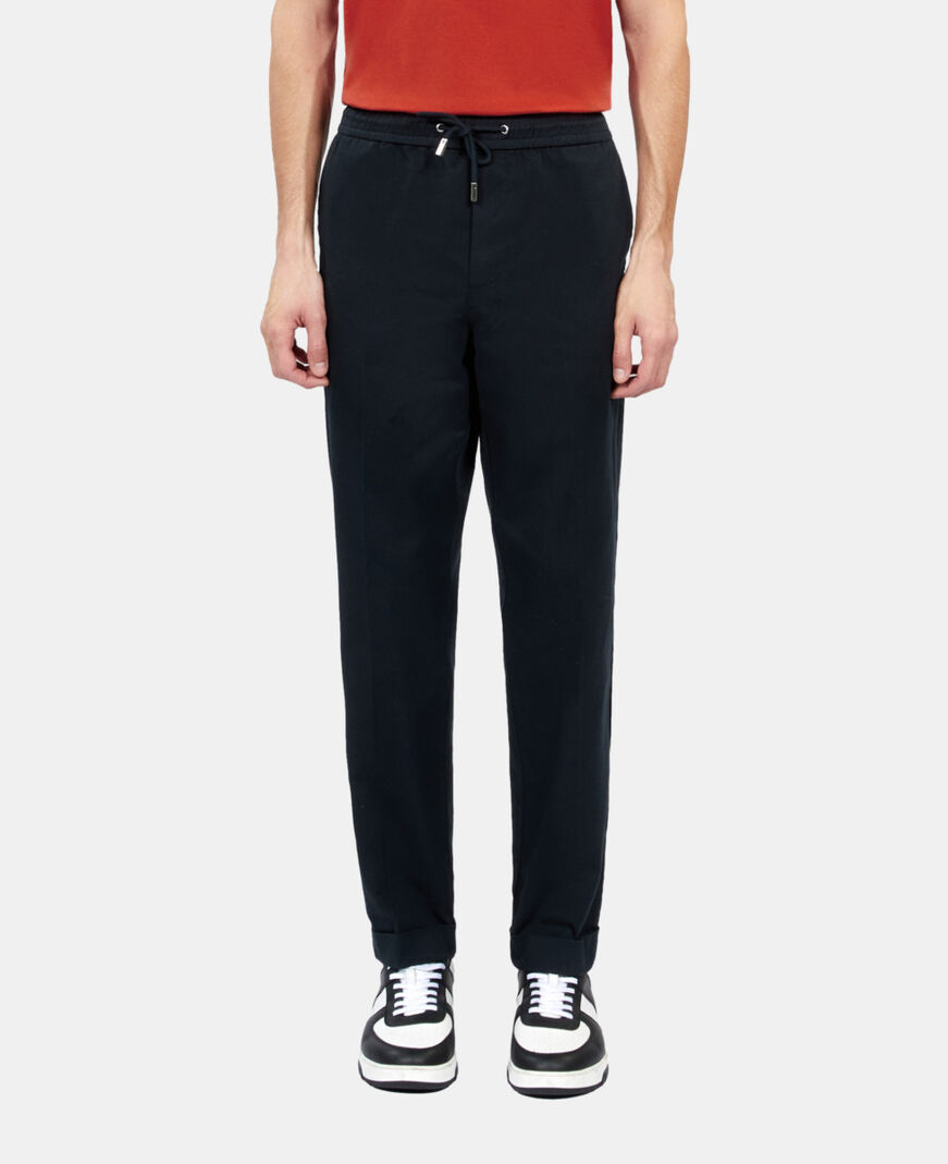 The Kooples HERREN NAVY marineblaue hose aus baumwolle