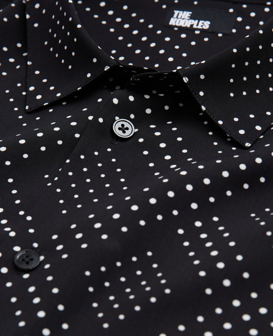 The Kooples HERREN BLACK WHITE bedrucktes hemd mit klassischer kragen
