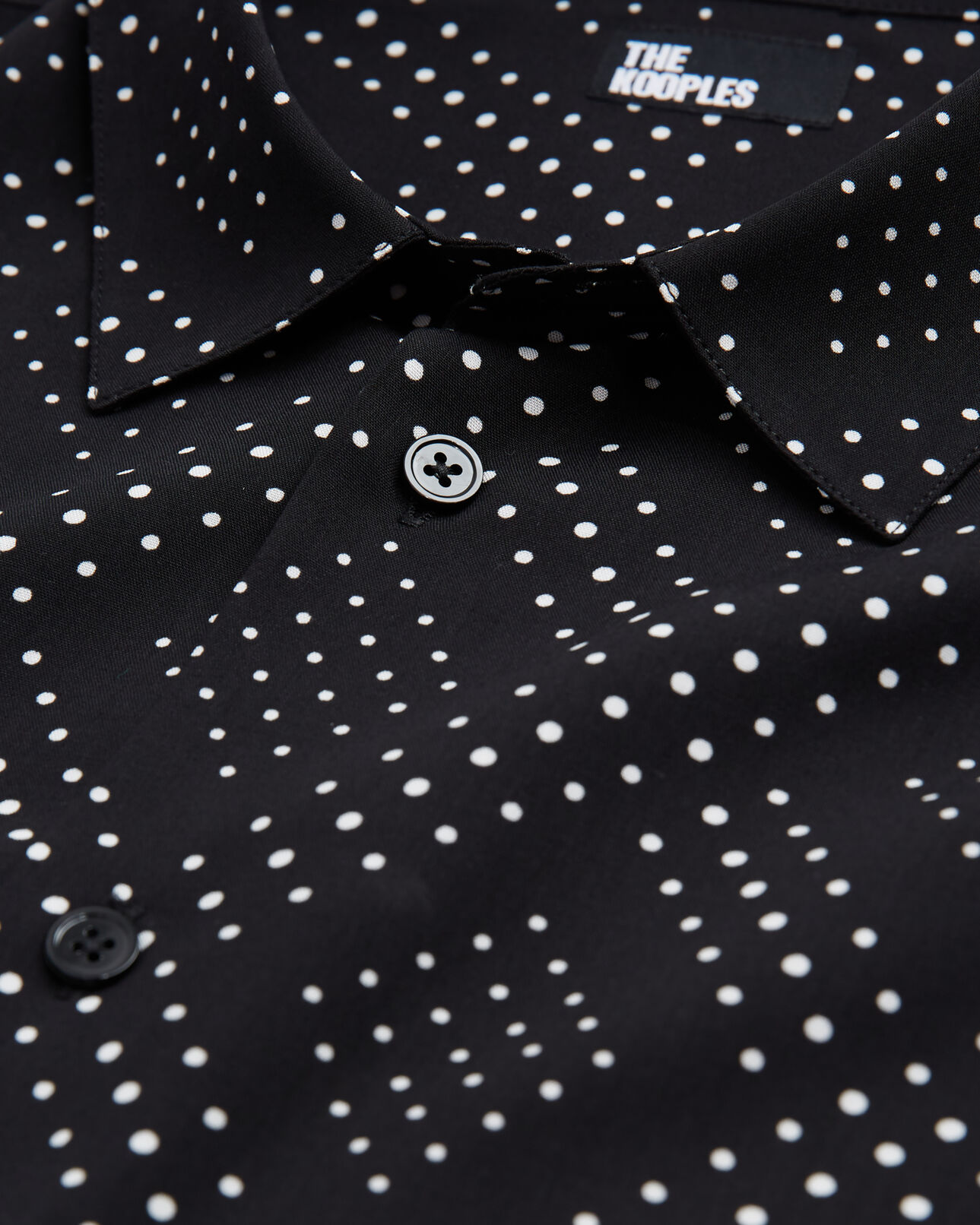 The Kooples HOMME BLACK WHITE chemise col classique imprimée