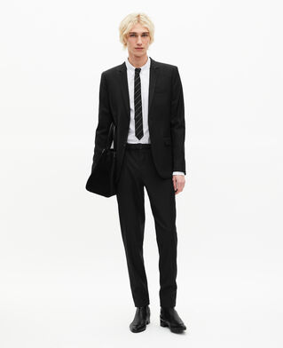 The Kooples HOMME BLACK veste de costume coupe ajust&eacute;e en laine noire