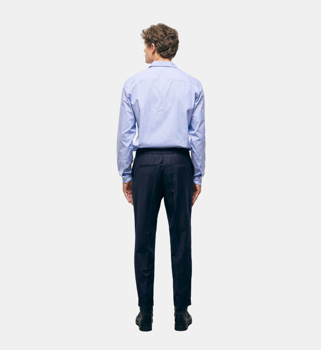 Navy blue wool suit pants | The Kooples