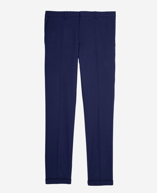 The Kooples H DARK BLUE bright blue wool suit trousers