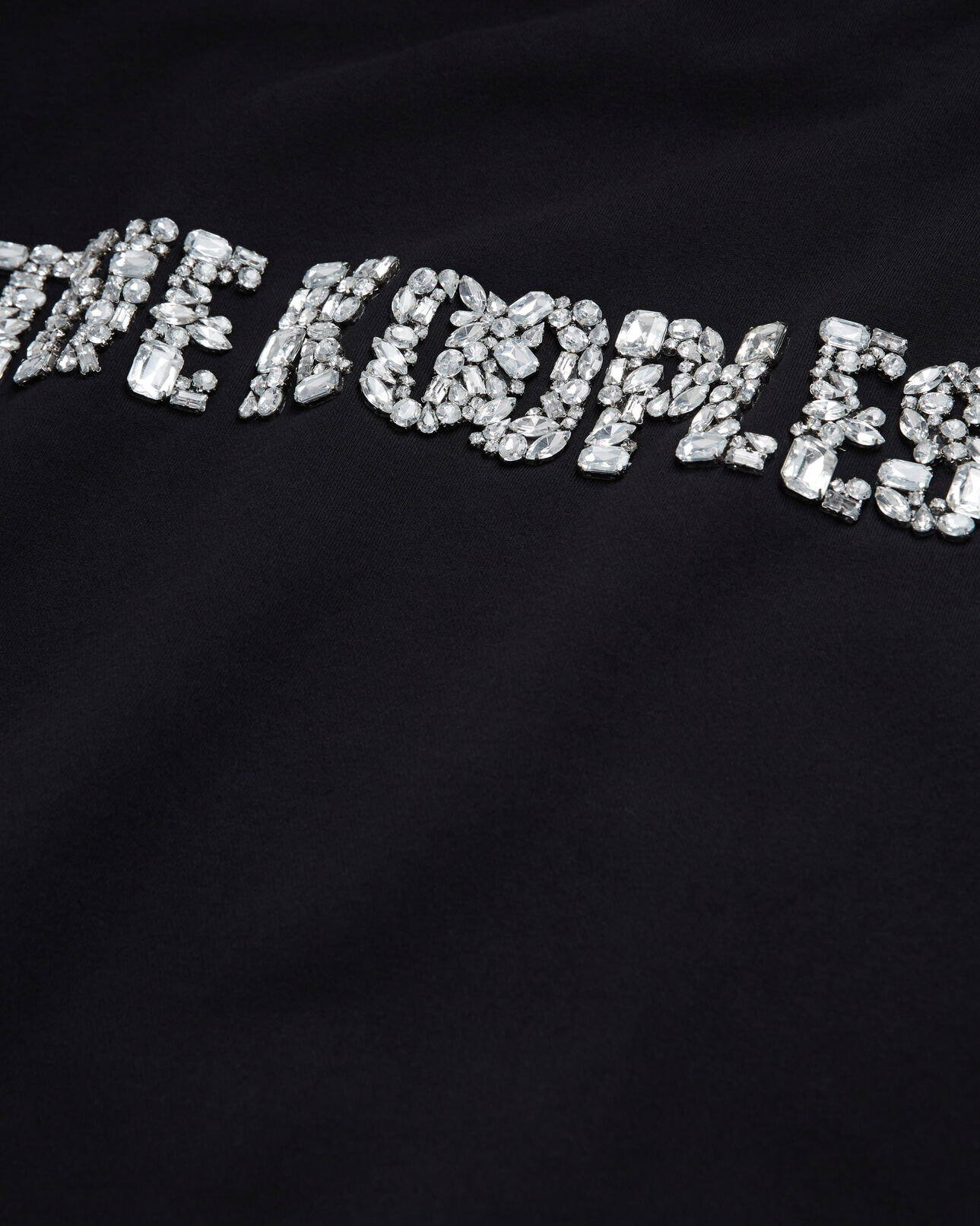 The Kooples HOMME BLACK sweatshirt logo strass noir