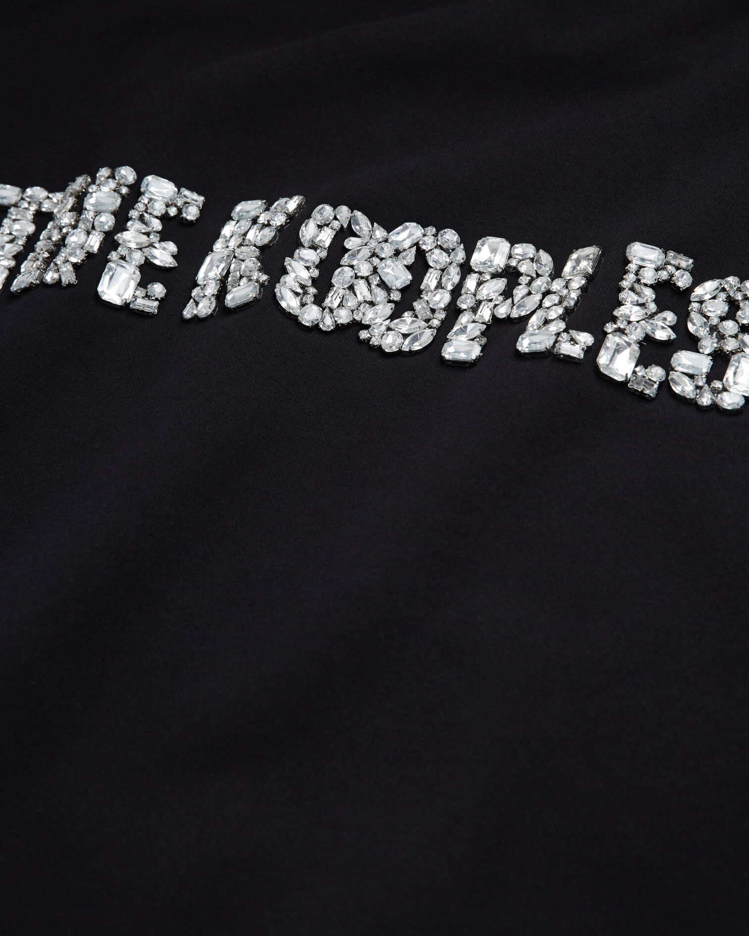 Sweatshirt logo strass noir, BLACK, hi-res image number null