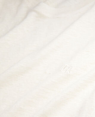 The Kooples HERREN ECRU ecrufarbenes t-shirt herren aus leinen mit wappen