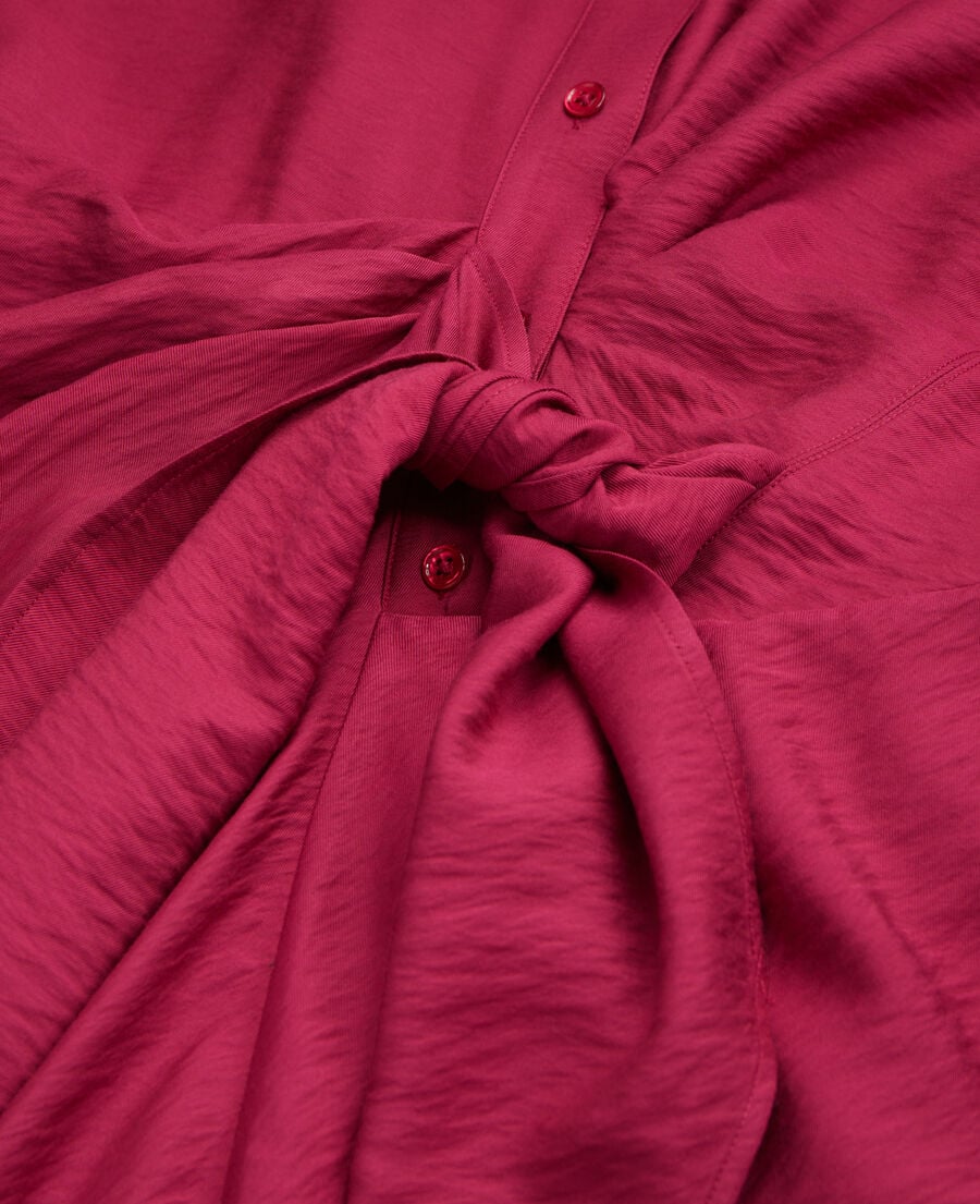 The Kooples FEMME RASPBERRY robe courte rose avec drapé