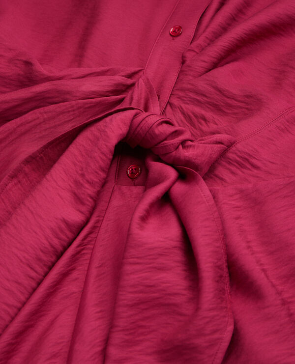 The Kooples DAMEN RASPBERRY kurzes rosa kleid mit drapierung