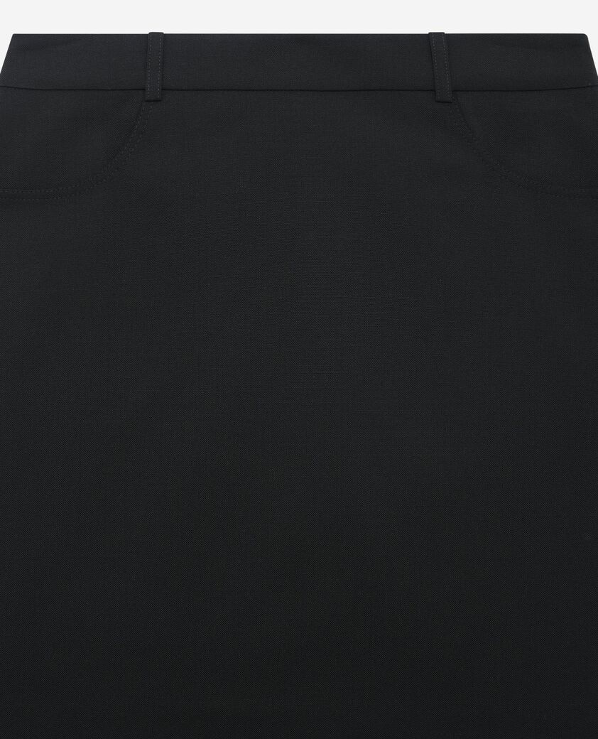 The Kooples WOMEN BLACK short skirt with black satin edges