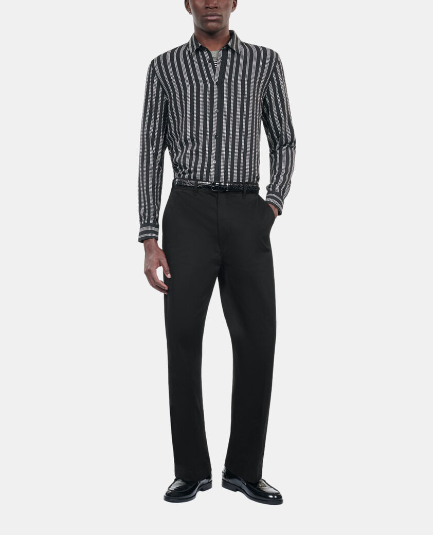 The Kooples HOMBRE BLACK pantal&oacute;n negro algod&oacute;n