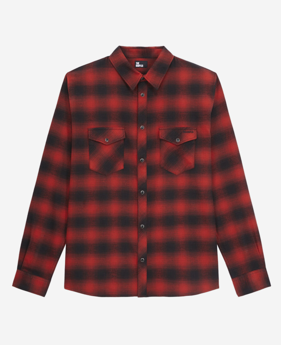 red and black checkered shirt