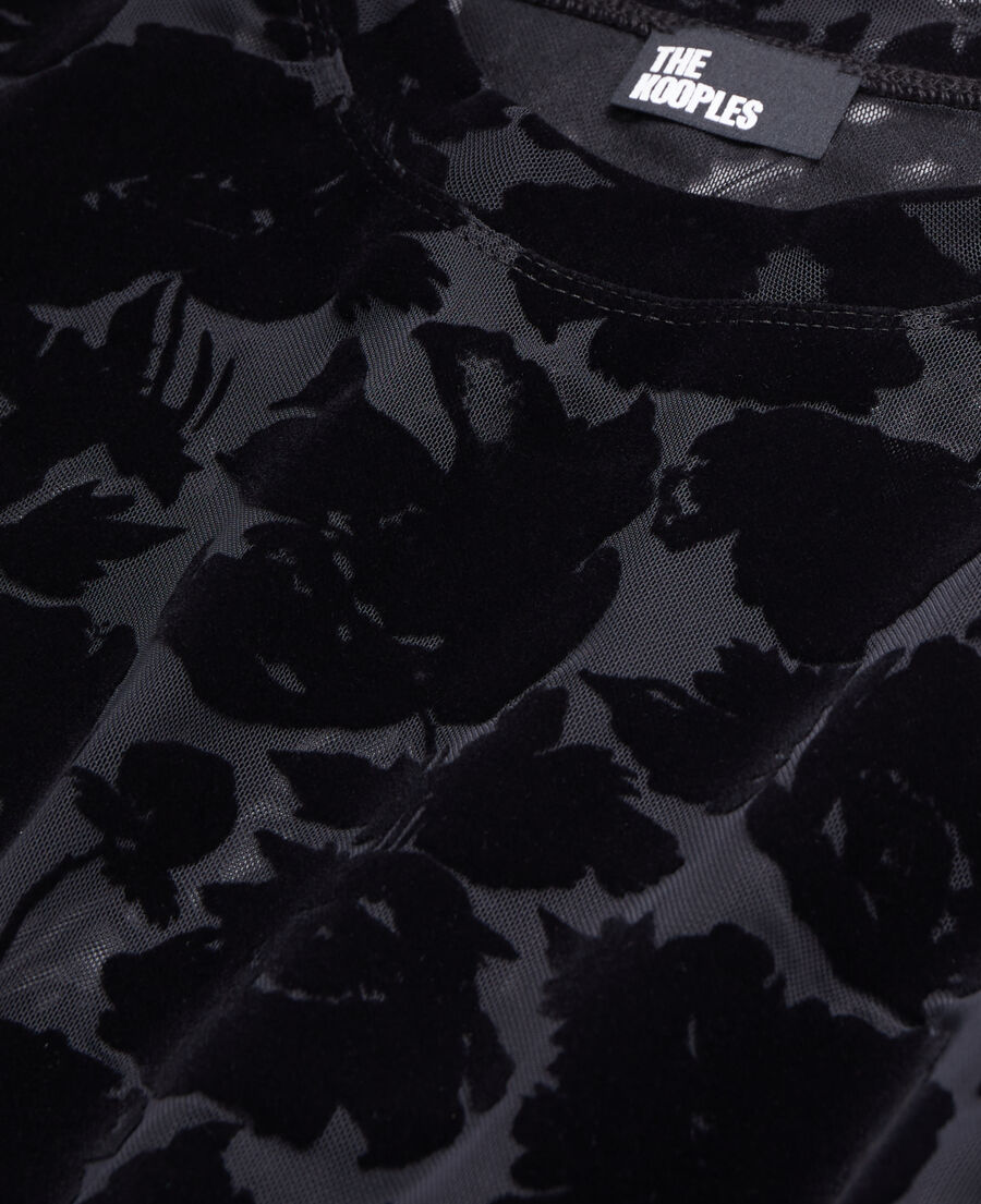 Black top in burnout velvet | The Kooples - US