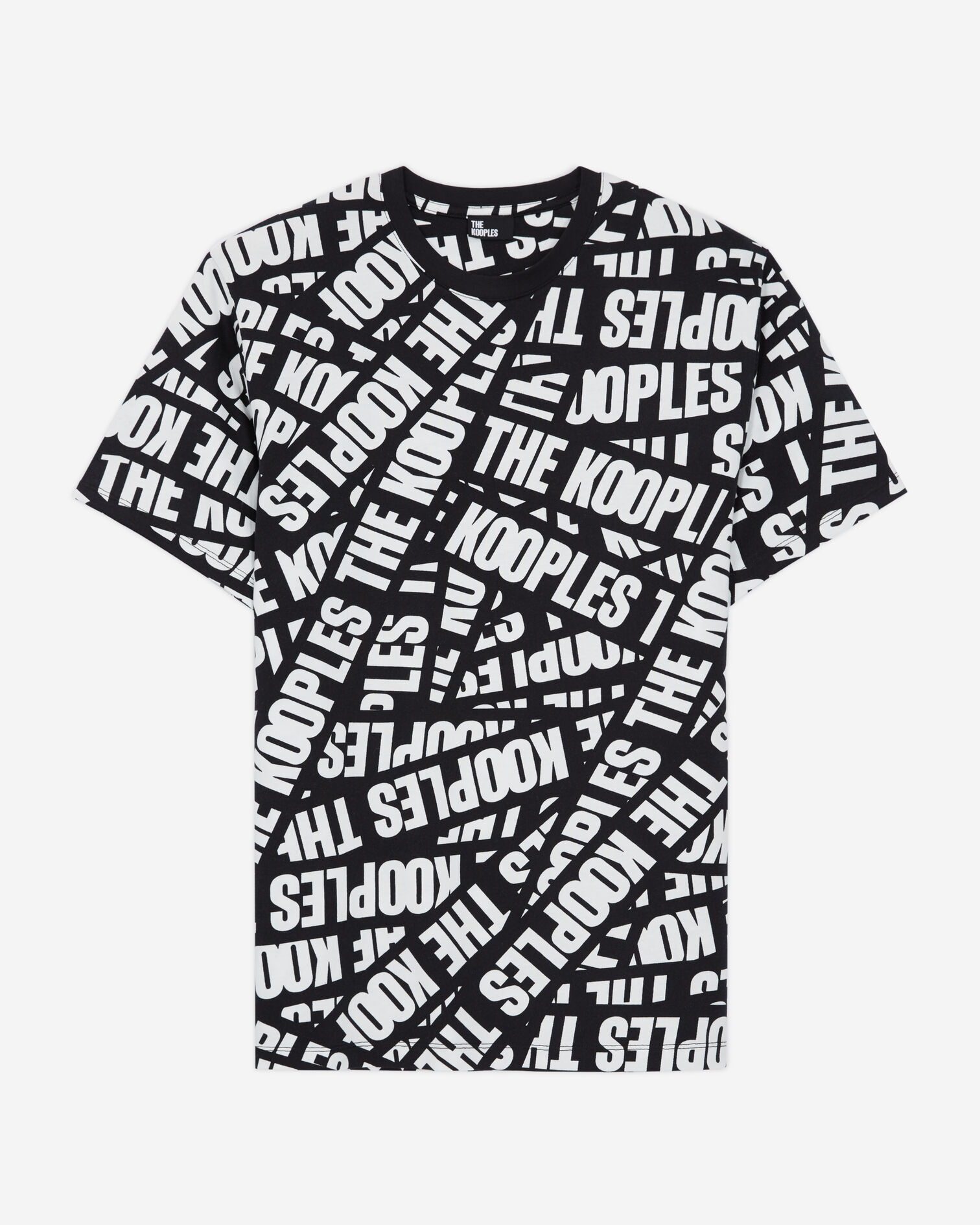 Men's t-shirt with tape logo, BLACK / WHITE, hi-res image number null