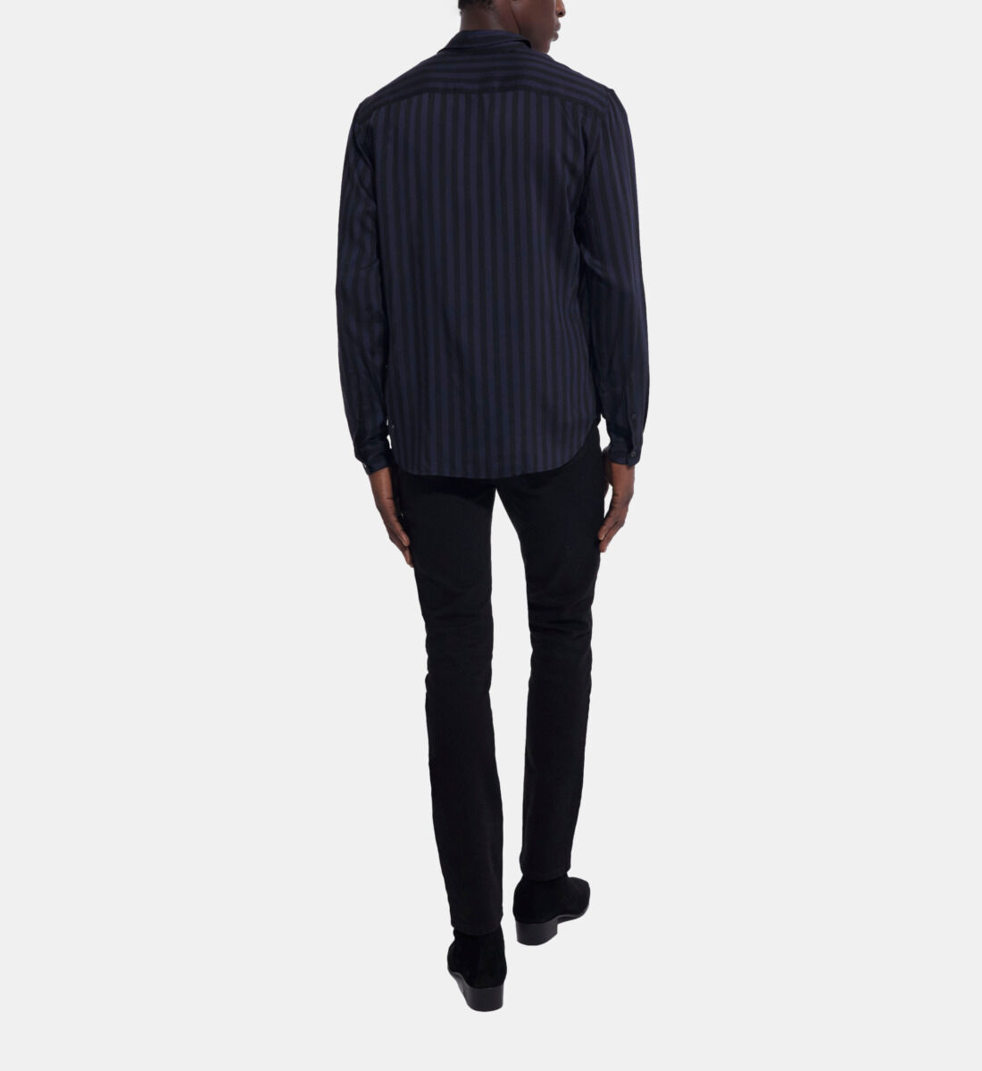Striped shirt with classic collar