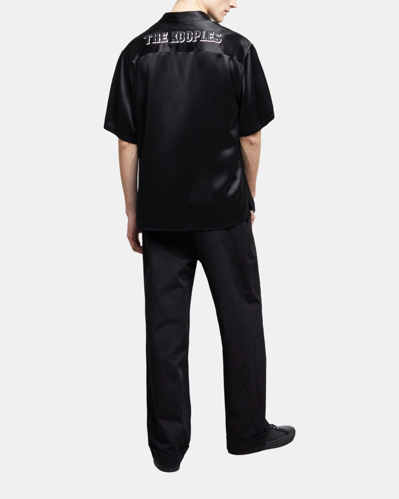 The Kooples HOMBRE BLACK camisa informal negra bordados