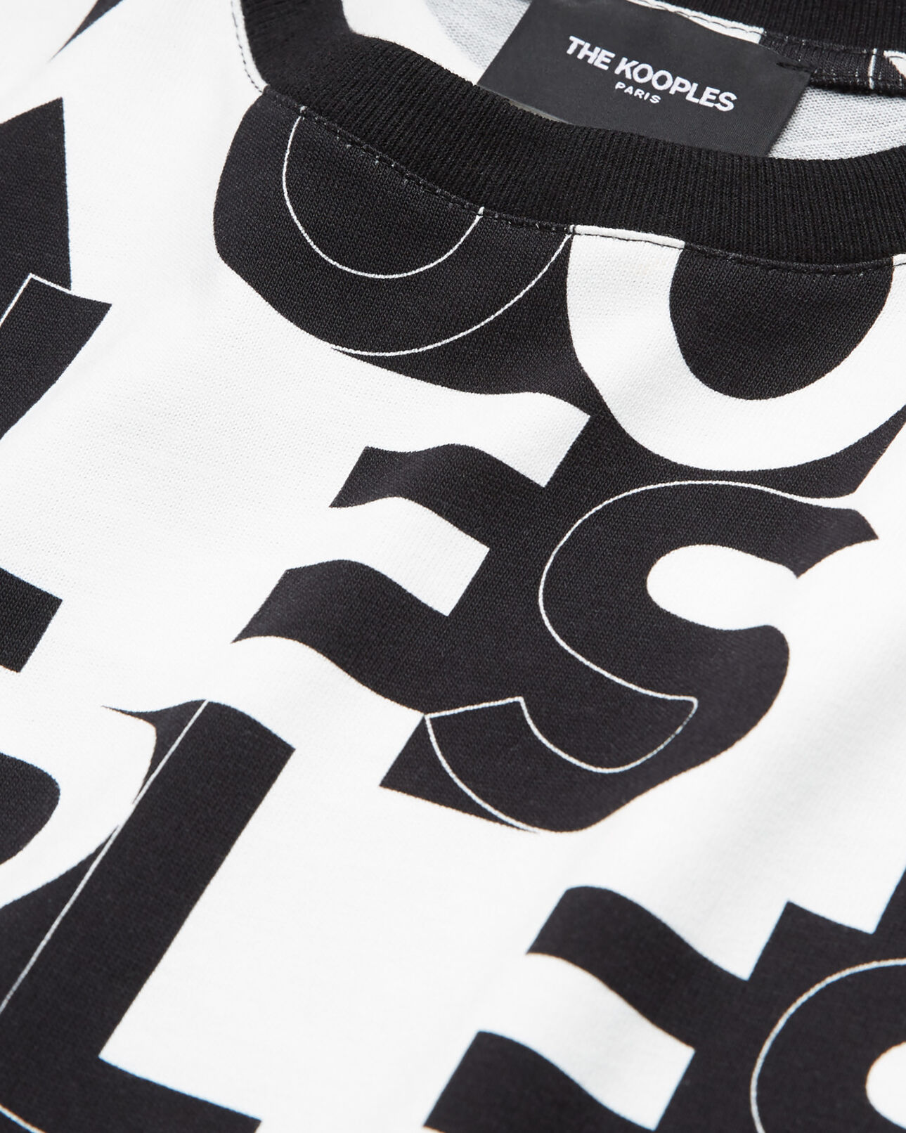 The Kooples HOMME BLACK / WHITE t-shirt homme logo the kooples