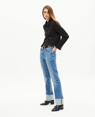 The Kooples WOMEN BLACK black tweed jacket