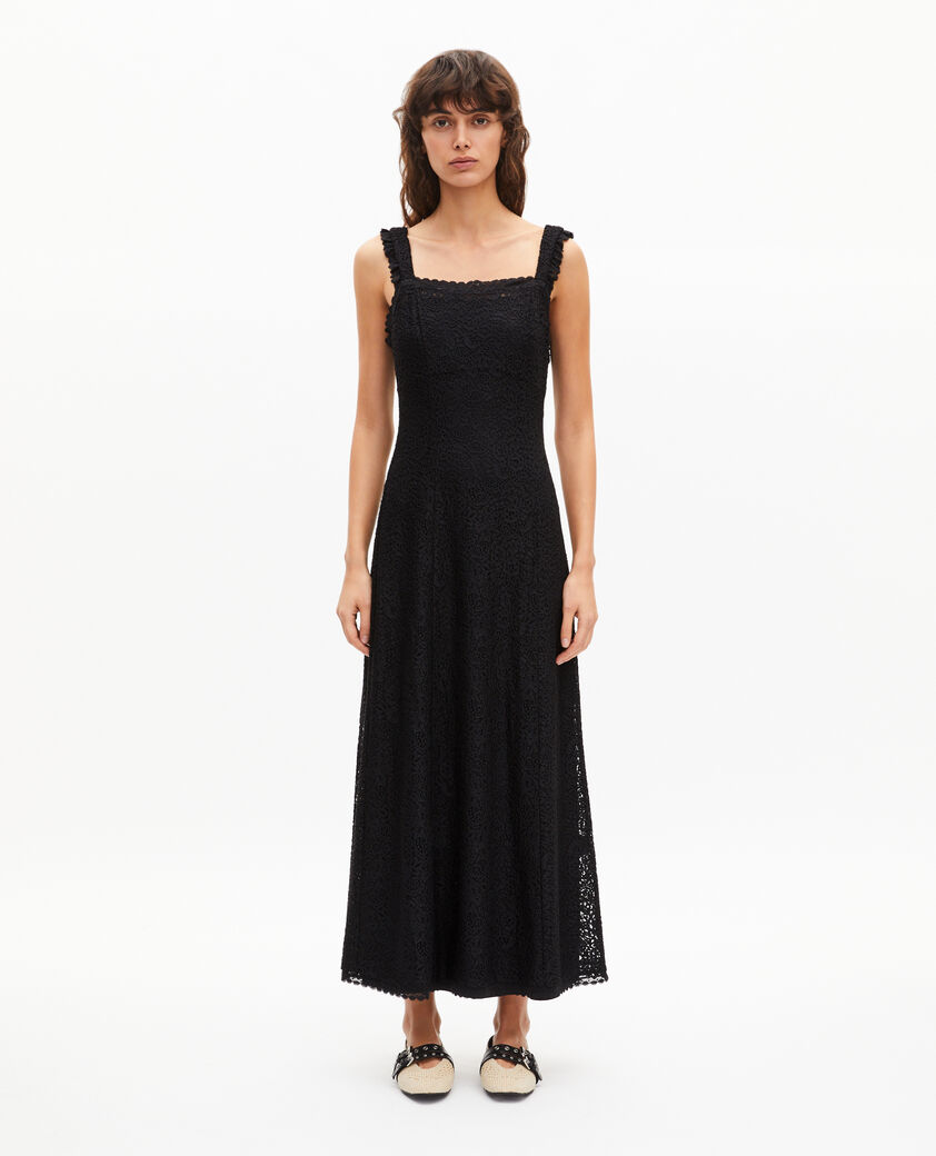 The Kooples WOMEN BLACK black lace maxi dress